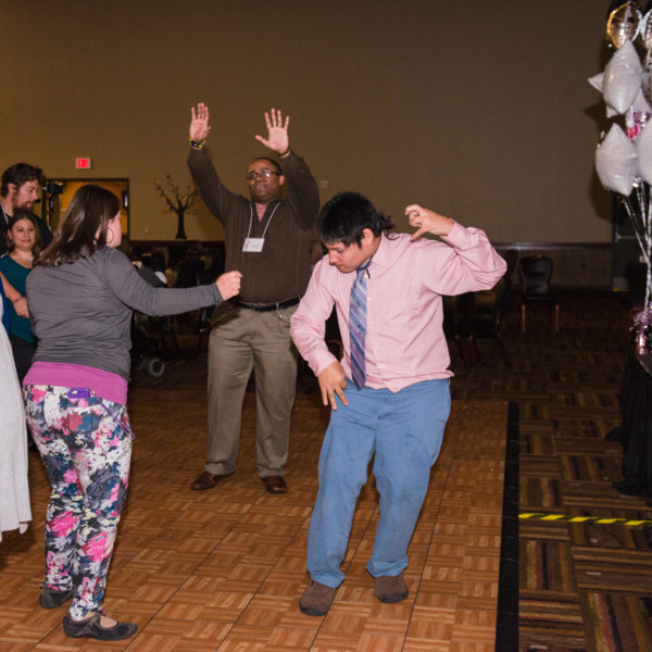 Photo of a dance party at the Self Determination Conference